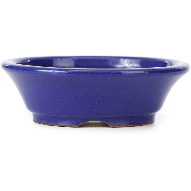 Pot à bonsaï rond bleu par Shibakatsu - 95 x 95 x 30 mm