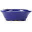 Round blue bonsai pot by Shibakatsu - 95 x 95 x 30 mm