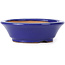 Round blue bonsai pot by Shibakatsu - 95 x 95 x 30 mm