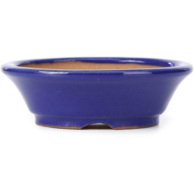 Pot à bonsaï rond bleu par Shibakatsu - 95 x 95 x 30 mm