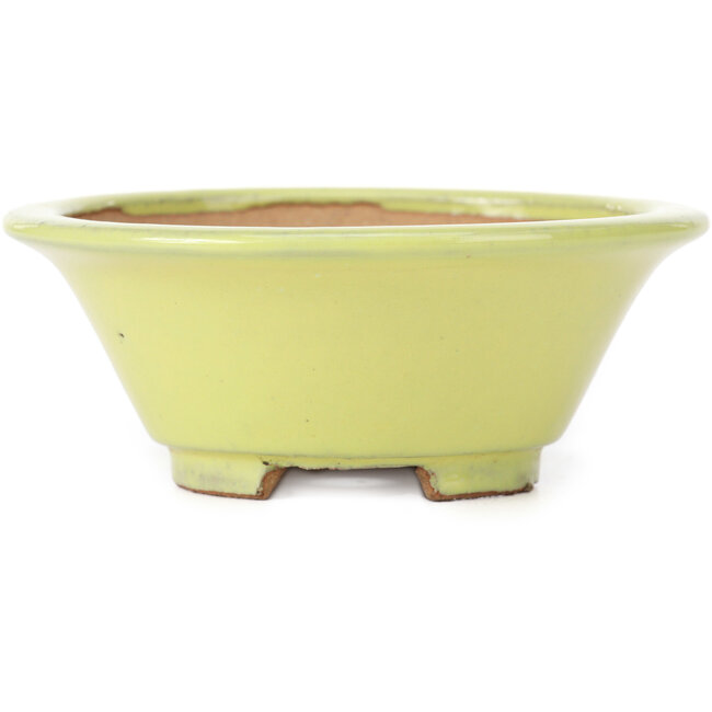 Ronde gele bonsaipot - 105 x 105 x 40 mm