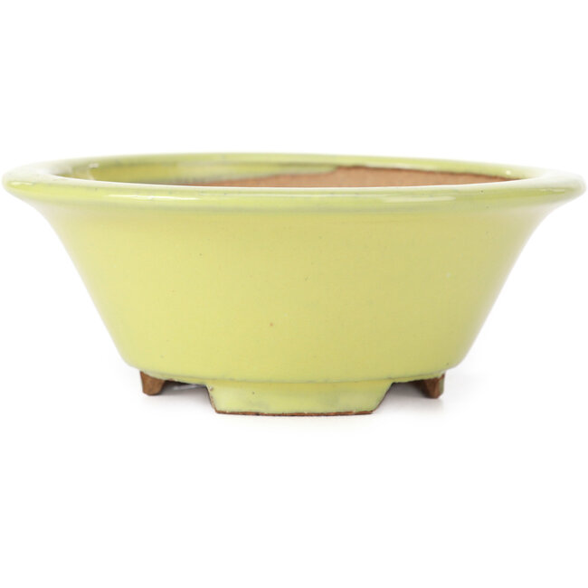 Ronde gele bonsaipot - 105 x 105 x 40 mm