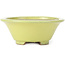 Pot à bonsaï rond jaune - 105 x 105 x 40 mm