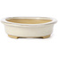 Maceta de bonsái beige ovalada de Yamaaki - 105 x 80 x 25 mm