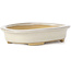 Oval beige bonsai pot by Yamaaki - 105 x 80 x 25 mm
