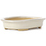 Oval beige bonsai pot by Yamaaki - 105 x 80 x 25 mm