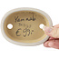 Vaso bonsai ovale beige di Yamaaki - 105 x 80 x 25 mm