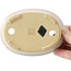 Oval beige bonsai pot by Yamaaki - 105 x 80 x 25 mm