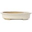 Oval beige bonsai pot by Yamaaki - 105 x 80 x 25 mm