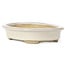 Oval beige bonsai pot by Yamaaki - 105 x 80 x 25 mm