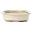 Oval beige bonsai pot by Yamaaki - 105 x 80 x 25 mm