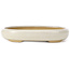 Oval beige bonsai pot by Yamaaki - 105 x 80 x 25 mm