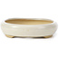 Oval beige bonsai pot by Yamaaki - 105 x 80 x 25 mm