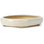 Oval beige bonsai pot by Yamaaki - 105 x 80 x 25 mm