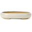 Oval beige bonsai pot by Yamaaki - 105 x 80 x 25 mm