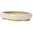 Oval beige bonsai pot by Yamaaki - 105 x 80 x 25 mm