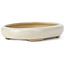 Oval beige bonsai pot by Yamaaki - 105 x 80 x 25 mm