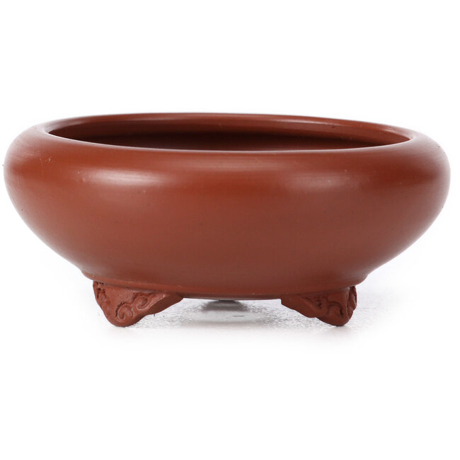 Round unglazed bonsai pot by Bigei - 65 x 65 x 25 mm
