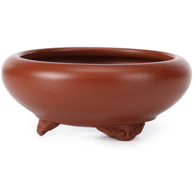Maceta de bonsái redonda sin esmaltar de Bigei - 65 x 65 x 25 mm