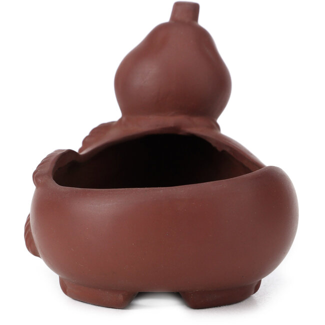 Maceta de bonsái ovalada sin esmaltar de Bigei - 160 x 100 x 100 mm