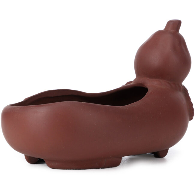 Pot à bonsaï ovale non émaillé par Bigei - 160 x 100 x 100 mm