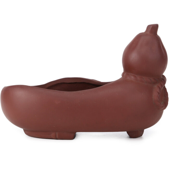 Pot à bonsaï ovale non émaillé par Bigei - 160 x 100 x 100 mm