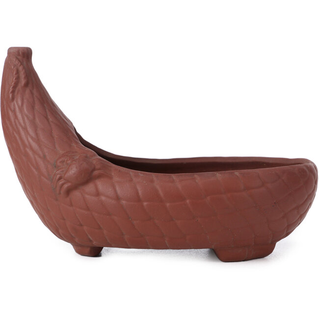 Pot à bonsaï ovale non émaillé par Bigei - 160 x 105 x 110 mm