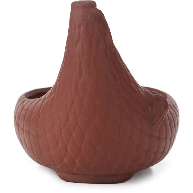 Ovale unglasierte Bonsaischale von Bigei - 160 x 105 x 110 mm