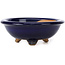 Round blue bonsai pot by Bigei - 100 x 100 x 40 mm