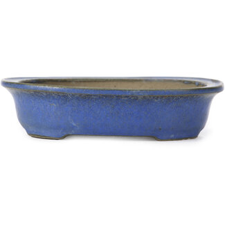 Blue Ceramic Bonsai Pot - Oval 20