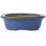 Pot à bonsaï ovale bleu par Ikkou - 125 x 105 x 30 mm