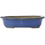 Oval blue bonsai pot by Ikkou - 125 x 105 x 30 mm