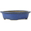 Ovale blaue Bonsaischale von Ikkou - 125 x 105 x 30 mm