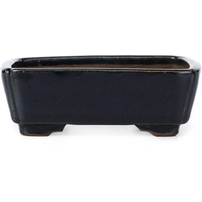 Maceta de bonsái rectangular azul de Issho - 115 x 90 x 35 mm