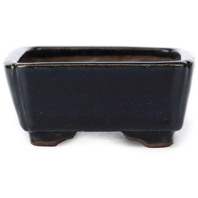 Vaso bonsai blu rettangolare di Issho - 115 x 90 x 35 mm