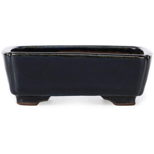 Vaso bonsai blu rettangolare di Issho - 115 x 90 x 35 mm