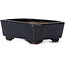 Rechteckige blaue Bonsaischale von Issho - 115 x 90 x 35 mm