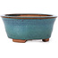 Maceta de bonsái redonda azul de Sugiura Keisen - 105 x 105 x 45 mm
