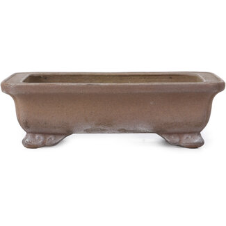  Zenigo (Matsushita Masuo) 155 mm rectangular Unglazed bonsai pot by Zenigo, Japan