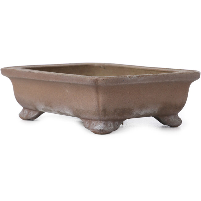 Rectangular Unglazed bonsai pot by Zenigo - 155 x 120 x 45 mm