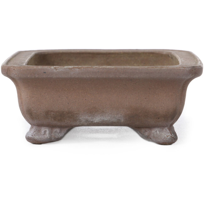 Rectangular Unglazed bonsai pot by Zenigo - 155 x 120 x 45 mm