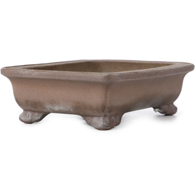Rechthoekige ongeglazuurde bonsaipot van Zenigo - 155 x 120 x 45 mm