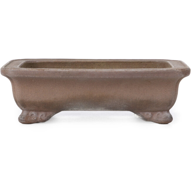 Pot à bonsaï rectangulaire non émaillé par Zenigo - 155 x 120 x 45 mm