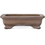 Maceta de bonsái rectangular sin esmaltar de Zenigo - 155 x 120 x 45 mm