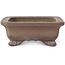 Pot à bonsaï rectangulaire non émaillé par Zenigo - 155 x 120 x 45 mm