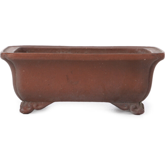 Vaso bonsai rettangolare non smaltato Zenigo - 140 x 110 x 50 mm