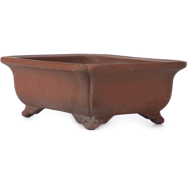 Vaso bonsai rettangolare non smaltato Zenigo - 140 x 110 x 50 mm