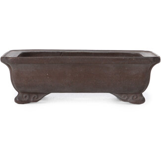  Zenigo (Matsushita Masuo) 150 mm rectangular Unglazed bonsai pot by Zenigo, Japan