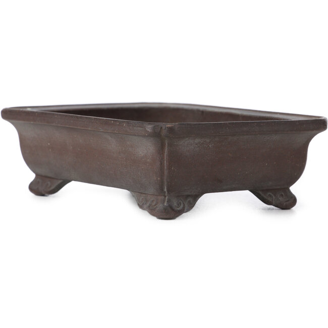 Vaso bonsai rettangolare non smaltato Zenigo - 150 x 115 x 45 mm