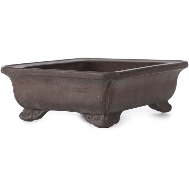 Pot à bonsaï rectangulaire non émaillé par Zenigo - 150 x 115 x 45 mm